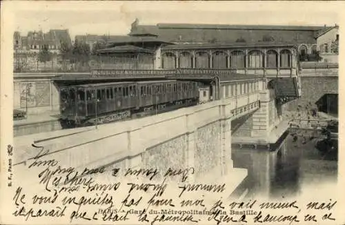 Ak Paris XII Reuilly, Bastille Metropolitain Station