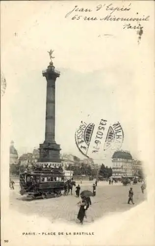 Ak Paris IV, Place de la Bastille