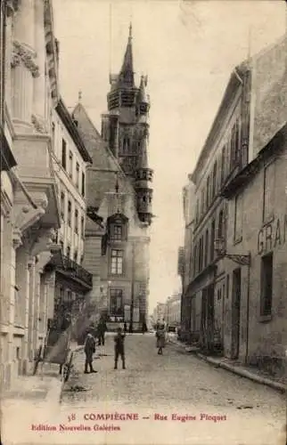 Ak Compiègne Oise, Rue Egéne Floquet