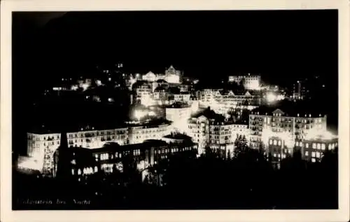 Ak Bad Gastein Badgastein in Salzburg, Stadt bei Nacht