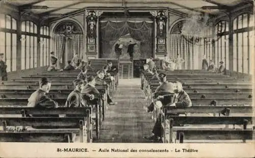 Ak Saint Maurice Val-de-Marne, Asile National des Convalescents, Salle des Spectacle