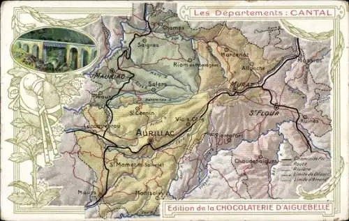 Ak La Celle Auvergne Puy de Dôme, Les Departments Cantal, Pont