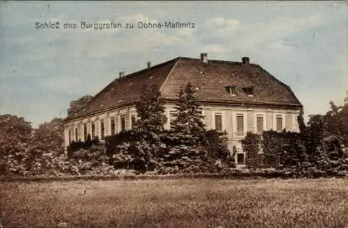 Ak Mallmitz Schlesien, Schloss des Burggrafen zu Dohna-Mallmitz