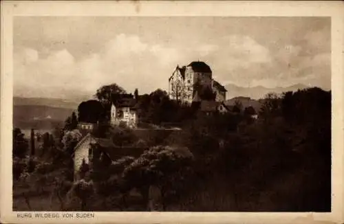 Ak Sittendorf im Wienerwald Niederösterreich, Burg Wildegg, Blick von Süden