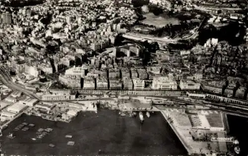 Ak Algier Alger Algerien, Luftbild, Innenstadt, Nouvelle Gare Maritime