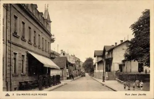 Ak Sainte Marie aux Mines Markirch Elsass Haut Rhin, Rue Jean Jaures