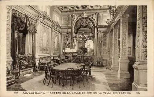 Ak Aix les Bains Savoie, Annexe de la Salle de Jeu de la Villa des Fleurs