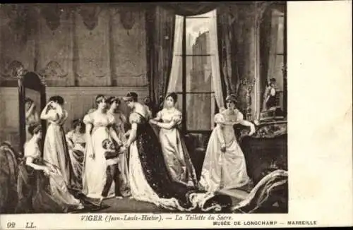 Künstler Ak Viger, JLH, The Toilet of the Rite, Longchamp Museum