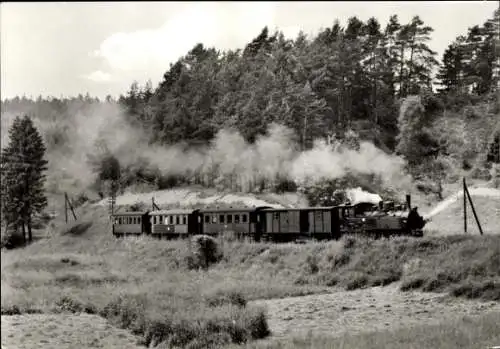 Ak Deutsche Eisenbahn, Harzbahn, Dampflokomotive