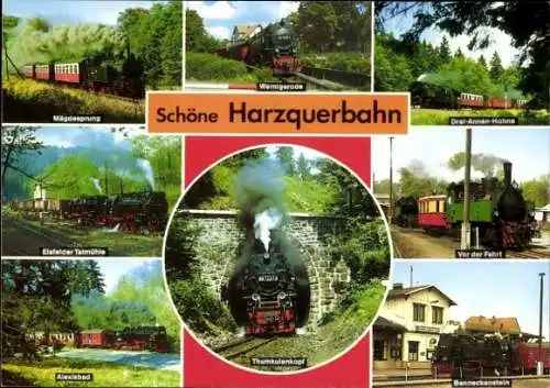 Ak Drei Annen Hohne Wernigerode im Harz, Harzquerbahn, Alexisbad, Eisfelder Talmühle, Eisenbahn