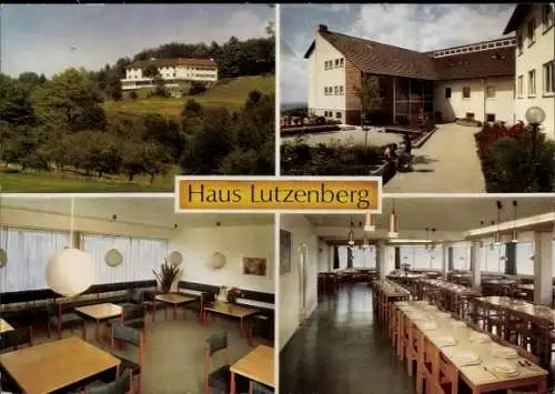 Ak Lutzenberg Althütte in Württemberg, Familienferienheim Haus Lutzenberg, CVJM, Gastraum
