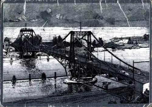 Ak Wilhelmshaven an der Nordsee, Kaiser-Wilhelm-Brücke