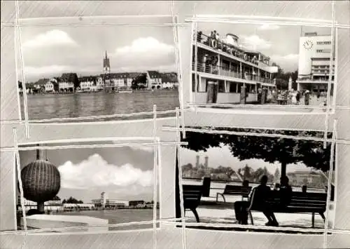 Ak Friedrichshafen am Bodensee, Teilansicht, Schiff