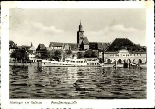 Ak Überlingen am Bodensee, Dampferanlegestelle