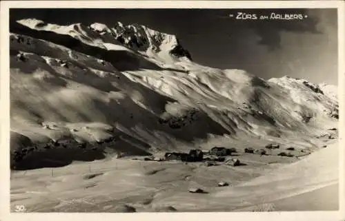 Ak Zürs Vorarlberg, Winteridyll, Panorama