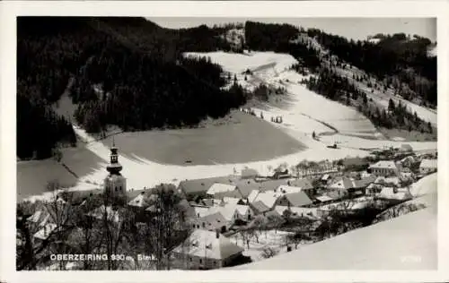 Ak Oberzeiring Steiermark, Ort im Winter