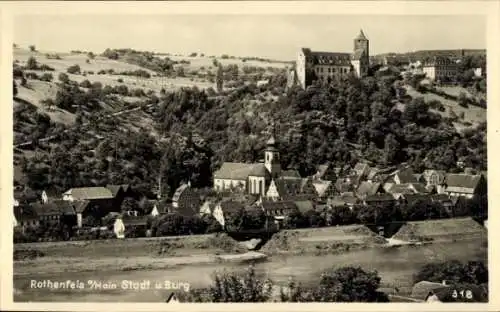 Ak Rothenfels am Main Unterfranken, Burg, Gesamtansicht