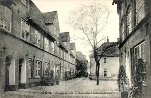 Ak Lübeck, Füchtings Hof, Glockengießerstraße 25