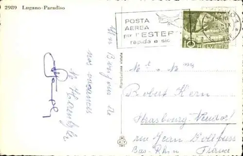 Ak Paradiso Lugano Kanton Tessin, Teilansicht