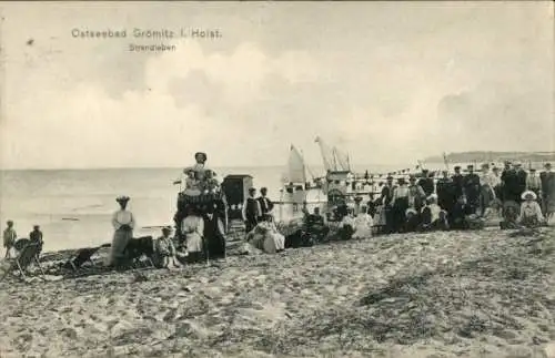 Ak Ostseebad Grömitz in Holstein, Strandleben