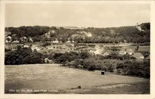 Ak Plön am See Holstein, Panorama, Hotel Parnass