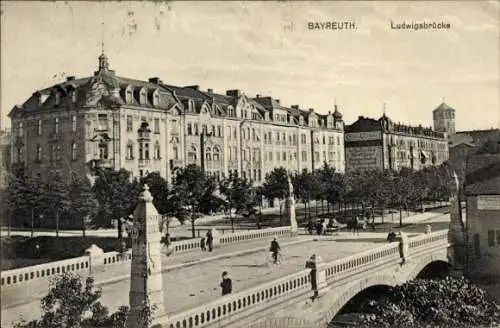 Ak Bayreuth in Oberfranken, Ludwigsbrücke