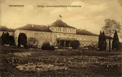 Ak Hohenheim Stuttgart in Württemberg, königlich landwirtschaftliche Hochschule
