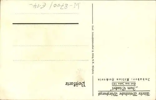 Künstler Ak Schiestl, Heinz, Würzburg, Glasbild im Stachel, Most Göker