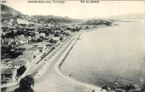 Ak Rio de Janeiro Brasilien, Avenida Beira Mar, Flamengo