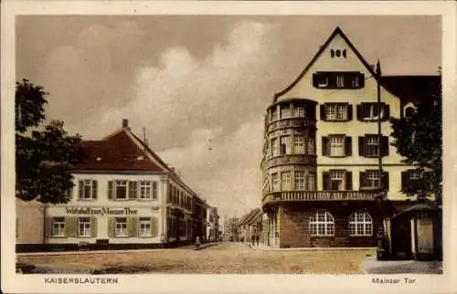 Ak Kaiserslautern in Rheinland Pfalz, Blick zur Wirtschaft zum Mainzer Tor