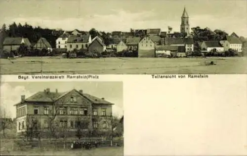 Ak Ramstein Miesenbach in der Pfalz, Teilansicht, Vereinslazarett