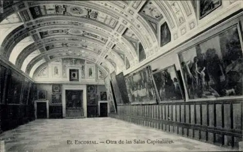 Ak San Lorenzo de El Escorial Madrid, Monasterio del Escorial, Otra de las Salas Capitulares