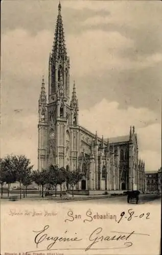 Ak Donostia San Sebastian Baskenland, Kirche Buen Pastor