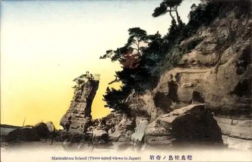 Ak Matsushima, Präfektur Miyagi, Japan, Felsen, Bäume