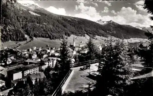 Ak Davos Platz Kanton Graubünden, Teilansicht, Jacobshorn, Leidbachhorn