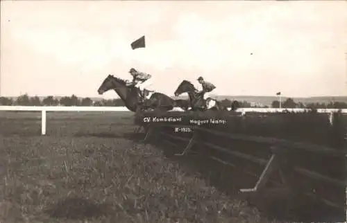 Foto Ak Pferderennen, Komödiant, Magyor Ieany, 1920