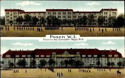 Ak Poznań Posen, Kaserne des Grenadier Regiments Nr. 6