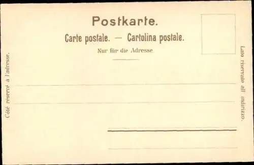 Litho Interlaken Kanton Bern Schweiz, Grand Hotel, Beau-Rivage