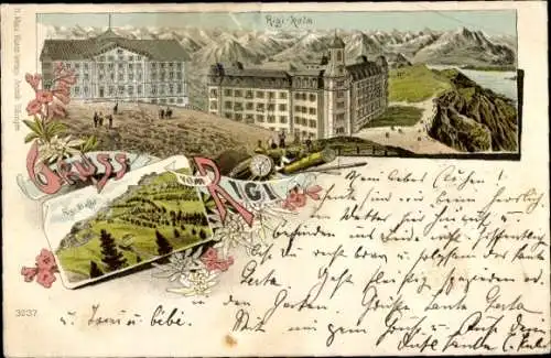 Litho Rigi Kulm Kanton Schwyz, Panorama