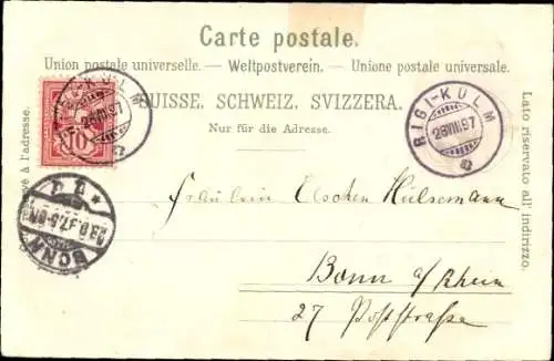 Litho Rigi Kulm Kanton Schwyz, Panorama