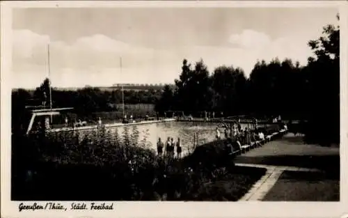 Ak Greußen in Thüringen, Städtisches Freibad