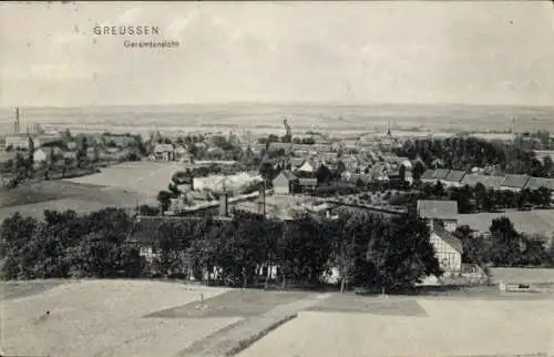 Ak Greußen in Thüringen, Gesamtansicht