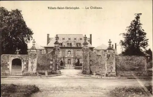 Ak Villers Saint Christophe Aisne, Schloss
