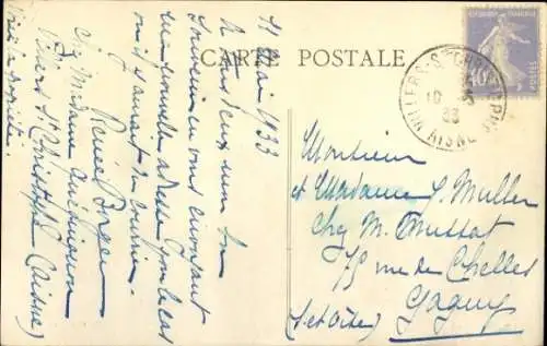 Ak Villers Saint Christophe Aisne, Schloss