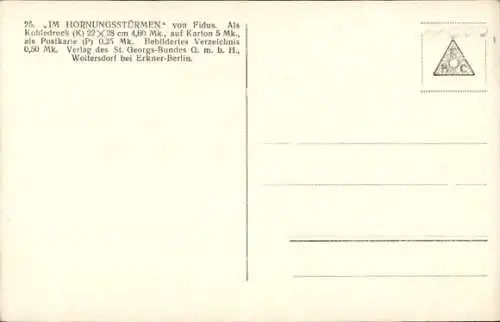 Jugendstil Künstler Ak Fidus, Im Hornungsstürmen