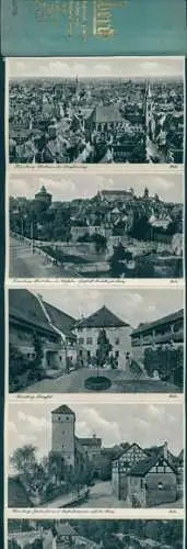 10 alte Ak Nürnberg diverse Ansichten, Leporello