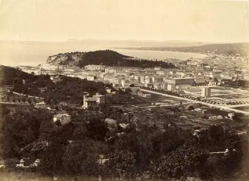 Original-Fotografie, vermutlich Bordighera, Italien, Riviera di Ponente, 1894