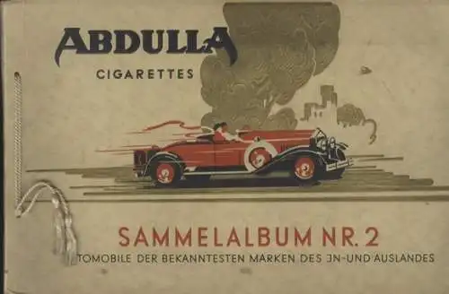 Automobile der bekanntesten Marken des In- und Auslandes, Album II, Sammelbilderalbum Abdulla & Co. 