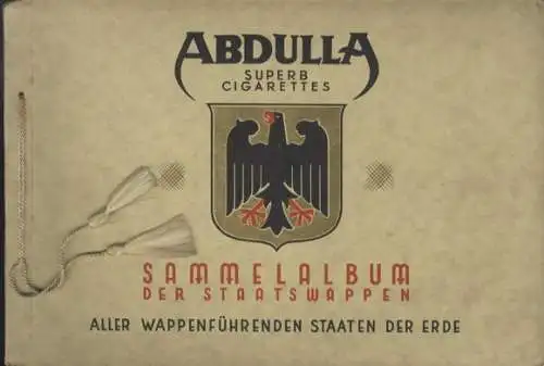 Staatswappen aller wappenführenden Staaten der Erde Album I, Sammelbilderalbum Abdulla & Co. Zigare