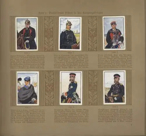 Deutsche Uniformen, 1864-1914 Das Zeitalter der deutschen Einigung Band I, Sammelbilderalbum Sturm Z